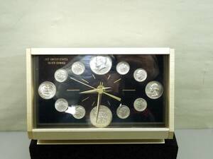 LAST UNITED STATES SILVER COINAGE CLOCKS 約986ｇ 稼働現状品 売り切り