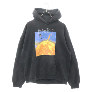 カクタスジャック トラヴィススコット 19AW HITR SUN HOODIE ハイエストインザルームサンフーディー プルオーバーパーカー ブラック