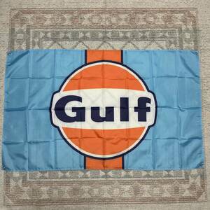 訳あり Gulf 特大フラッグ 18 旗 タペストリー バナー ガレージ装飾 フラッグ 世田谷ベース ガルフ 雑貨 装飾 ロゴ GULF アメリカン オイル