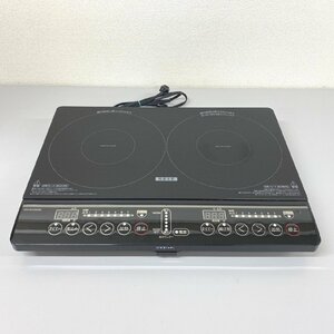 □YAMAZEN(山善)　2口 IH調理器　YEM-W1456　2021年製　/USED・キッチン　Э□