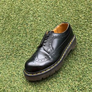 美品UK5 英国製！Dr.Martens 4EYELET SHOE ドクターマーチン 4アイレット ブローグシューズ ＨＡ837