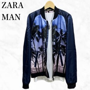 ZARA MAN ライトアウター　プリントジャケット　ブルゾン