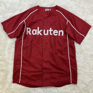 １円～　I-4　60　RAKUTEN EAGLES 楽天イーグルス　野球ユニフォーム　半袖シャツ　レッド　サイズL　ポリエステル　ゲームシャツ