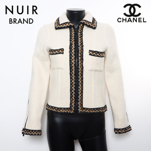 シャネル CHANEL ジャケット Size:36 96A ココマーク スポーツライン ツイード ベージュ