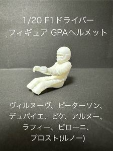 【1円スタート】1/20 F1ドライバーフィギュア 70〜80年代　GPAヘルメット