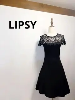 【極美品】LIPSY ブラックレースワンピース427