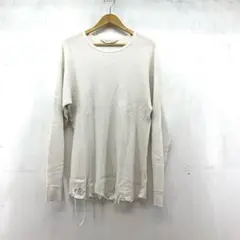 67▢ANCELLM ダメージワッフルクルーL/S Tシャツ TS1125-4