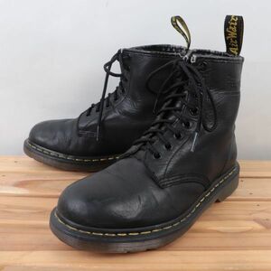 d26 ドクターマーチン 8ホール UK6 24.5～25.0cm位/黒 ブラック Dr.Martens メンズ レディース シューズ ブーツ 中古