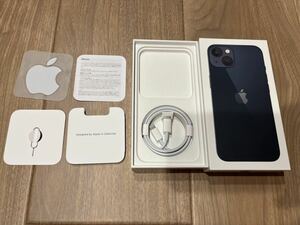 iPhone13 未使用 付属品 箱 充電ケーブル ステッカー Apple アップル SoftBank ソフトバンク ミッドナイト Midnight