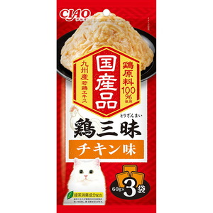 いなばペットフード CIAO 鶏三昧 チキン味 60g×3袋 猫用フード