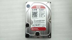 1円～ WD Red 3.5インチHDD 3TB WD30EFRX SATA 中古動作品(G86①)