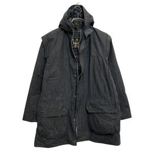 Barbour オイルドジャケット バブアー S~ ブラック ダーハム 襟コーデュロイ 90s 裏地チェック 古着卸 アメリカ仕入 a612-6856