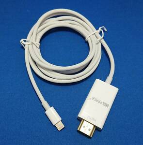 lightning hdmi 変換アタブター ライトニング HDMI変換ケーブル 1.8m 給電不要 音声同期出力 設定不要 簡単接続 1080P AM8266D