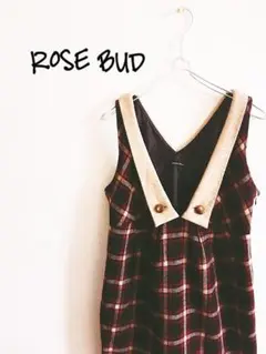 D220109 ROSE BUD チェック柄ワンピース