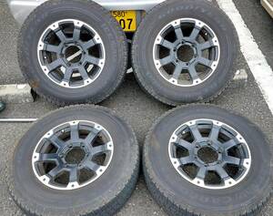 200系 ハイエース等【スタッドレスタイヤ付き】195/80R15 グッドイヤーアイスナビ バリ山☆キャラバン☆15インチ 6穴☆6J+33☆PCD139.7