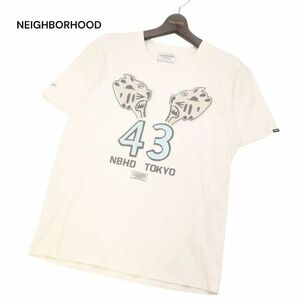 NEIGHBORHOOD ネイバーフッド 春夏 43 NBHD TOKYO★ タイガー プリント 半袖 Tシャツ カットソー Sz.M　メンズ 白 日本製　I4T01786_5#D