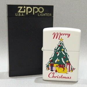 未使用★ZIPPO Merry Christmas ホワイト 1999年製 オイルライター メリークリスマス ジッポー★