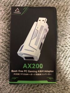 AIMZENIX PC用キーボードとマウスコンバーター、AX200ゲーミングKnMアダプター、スマートジョイスティック機能付き、1000Hzレポートレート