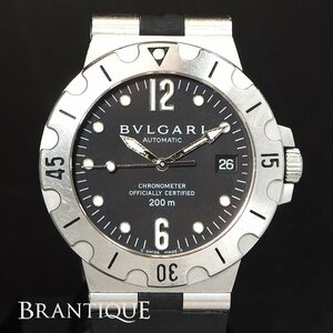 1円～【動作OK ベルトジャンク】BVLGARI ブルガリ ディアゴノスクーバー SD38S AT デイト USED品 メンズ 腕時計 「24909」