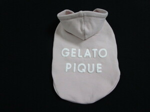 送料無料　GELATO PIQUE ジェラートピケ　Mサイズ　胴回り39cm　ロゴフーディ　ピンク　中古