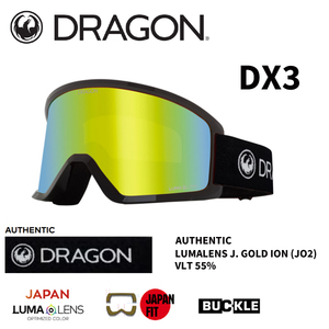 ☆送料無料☆ 20％OFF☆23-24【 DRAGON 】ドラゴン　ゴーグル　DX3 (JO2) J.GOLD ION スノーボード　正規販売店