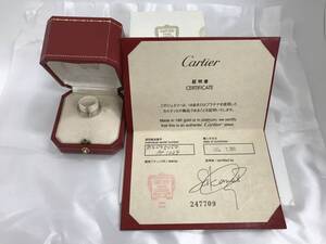 カルティエ Cartier リング ＃50 ラニエール K18WG 美品 アクセサリー 新品仕上済　#168053-353