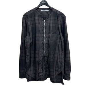 nonnative　PLAID CHECK OVERDYED LABORER SHIRT COTTON チェックノーカラージップジャケット NN-S2816　8071000145574