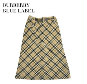 中古 バーバリー ブルーレーベル BURBERRY BLUELABEL フレアスカート ノバチェック柄 サイズ38 レディース 30代 40代 50代