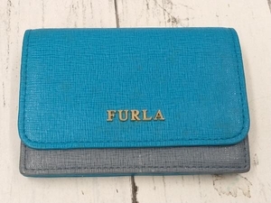 FURLA フルラ カードケース ターコイズ ブルー