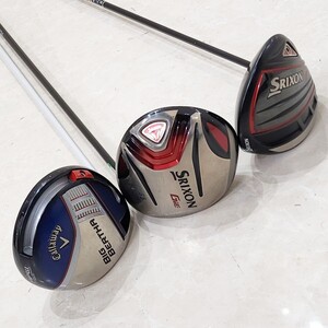 Callaway BIG BERTHA 9° 左 SRIXON GiE 9.5° 右/Z785 10.5° 左 ドライバー3本セット フレックスS キャロウェイ スリクソン【DL1047】