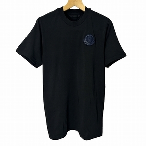 モンクレール MONCLER ワッペン ロゴ Tシャツ L 黒 ブラック メンズ