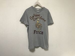 本物アバクロアンドフィッチAbercrombie&Fitchコットンプリント半袖TシャツメンズアメカジサーフミリタリービジネスXLグレー