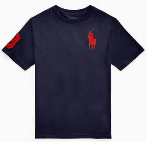 【新品】ラルフローレン ■ コットンTシャツ ■ メンズ M / US Boys XL ■ ネイビー ビッグポニー POLO RALPH LAUREN 正規品