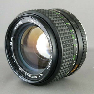 JUNKジャンク品　MINOLTAミノルタ　MC ROKKOR-PG50mmF1.4　★NO.8269