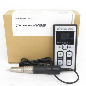 MINITOR ミニター 100V 3mm マイクログラインダ PremoV35 プレモV35 ハンドピース・コントローラ・ACアダプタセット RPM-V35R 中古美品