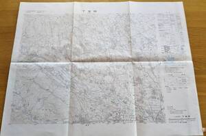 昭和49年国土地理院下室田地図　信越本線路線一部・高崎経済大学・鷹の巣城址・榛名町・箕郷町鳴沢湖安中市高崎市等・光明寺町屋橋等　群馬