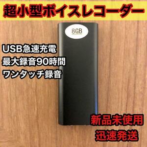 ○新品未使用・未開封○ 小型 ボイスレコーダー ICレコーダー 録音 8GB イヤフォン USBケーブル