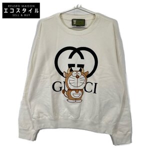 GUCCI グッチ ×ドラえもん 626990 アイボリー スウェット アイボリー S トップス コットン レディース 中古