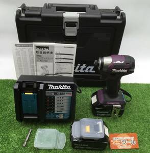 【領収書発行可】★Makita/マキタ 18v充電式インパクトドライバ TD173DGXAP[オーセンティックパープル/AuthenticPurple] [ITX3OCZ59NKI]