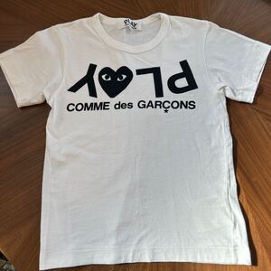 PLAY COMME des GARCONS プレイコムデギャルソン ハート ロゴプリント 半袖 Tシャツ SSサイズ 