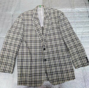 LAUTREAMONT MEN ロートレアモン メンズ テーラードジャケット 麻 チェック柄 日本製 ヴィンテージ