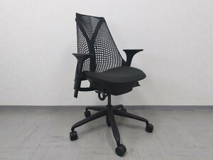 【美品】HermanMiller ハーマンミラー Sayl Chairs セイルチェア 11万 アジャスタブルアーム オフィスチェア デスクチェア N