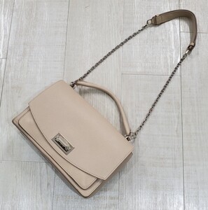 MAX MARA マックスマーラ 2way チェーン ショルダー ハンド バッグ bag ライト ベージュ