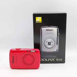 美品 NIKON COOLPIX S01 ニコン コンパクトデジタルカメラ 赤