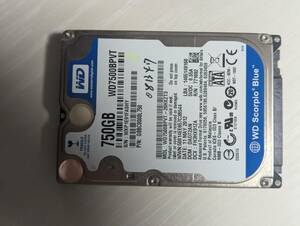 ＷＤ　HDD750GB　2.5インチ【動作確認済み】081347