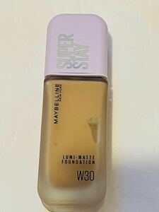 1円スタート！＜中古残量多め＞MAYBELLINE(メイベリン) SPステイ　ルミマット　リキッドファンデーション【自然な色/イエロー系　W30】