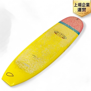 【引取限定】DONALD TAKAYAMA Hawaiian Pro Designs サーフボード イエロー フィン付き 中古 直 Z9300786