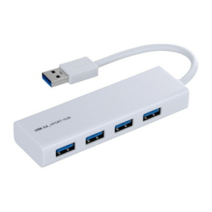 ナカバヤシ 4ポートUSB3.0 ハブ ホワイト UH-3034W