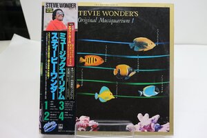 [TK3040LP] LP スティービー・ワンダー/ミュージック・エイリアム　帯付き 二枚組 ライナーノーツ歌詞対訳 オマケ：モータウン販促品！