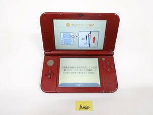 Newニンテンドー3DSLL 本体 RED-001 任天堂 3DS LL 簡易動作確認済み　A4020